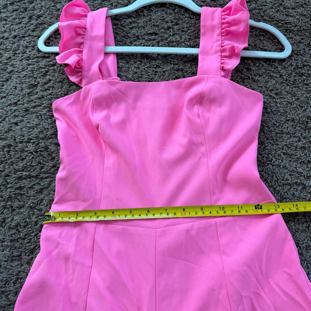 Lilly Pulitzer Eppley Neon Pink Jumpsuit Barbie Sleeveless Size XS 00 $228 - Picture 13 of 15